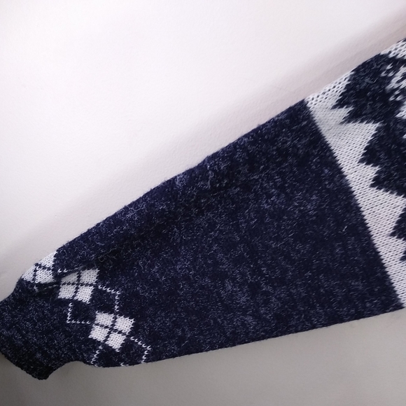 Brandini Blue & White Argyle Pullover Sweater Mens - Picture 2 of 11